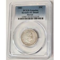 UNITED STATES OF AMERICA 1883 . 1/4 QUARTER . HAWAII